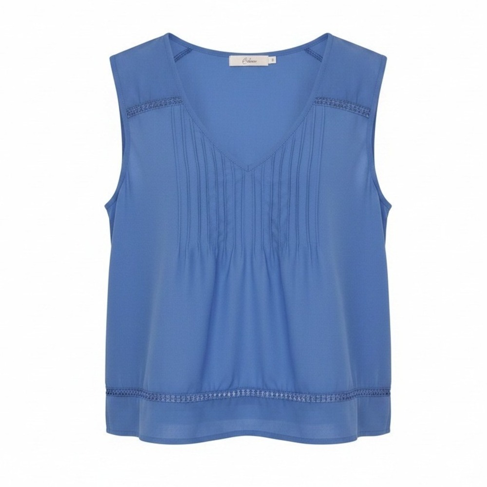 Elodie Girly Summer Soft Girl Blue Crop Tank Medium